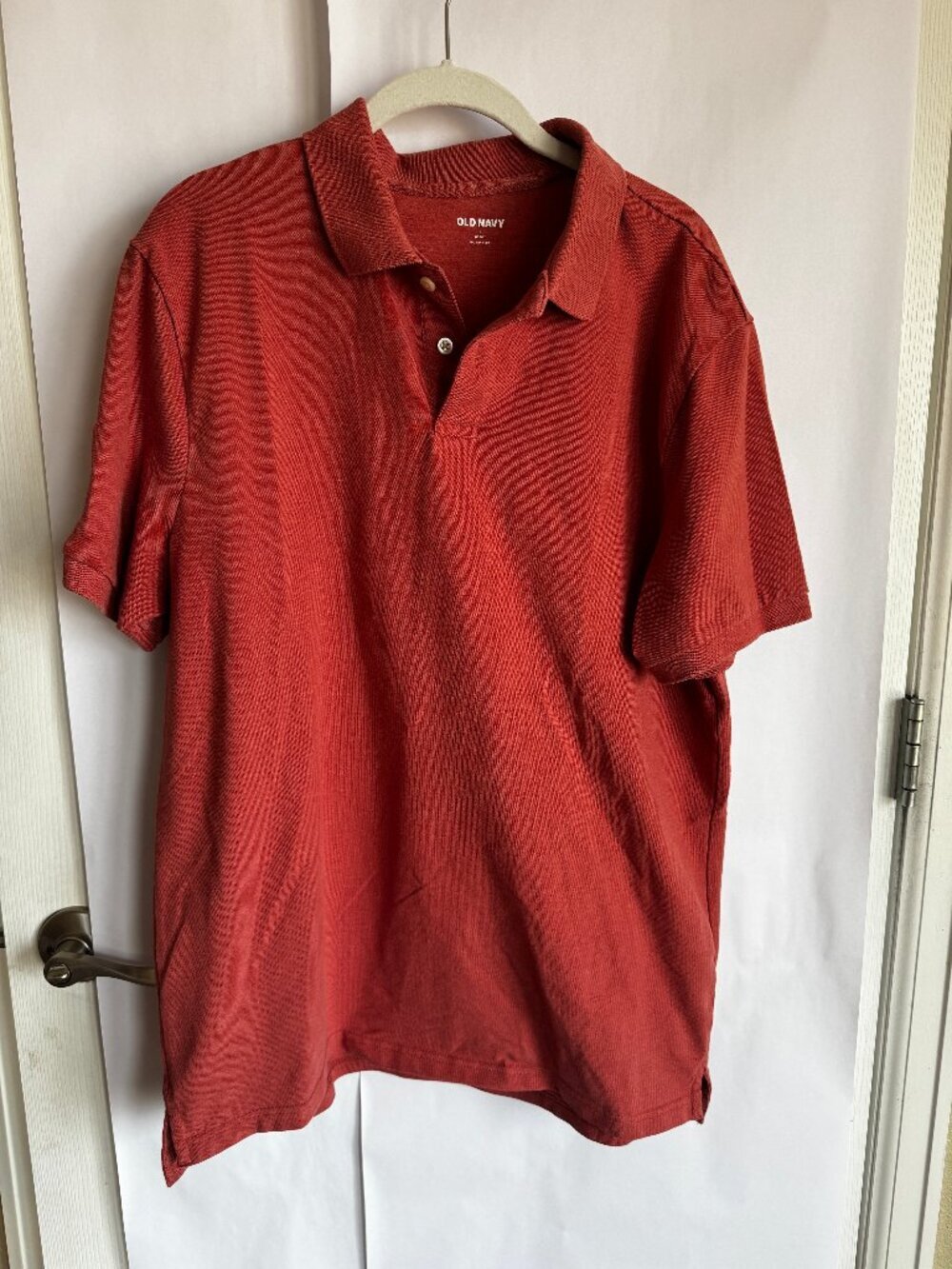 Old Navy Fireberry Piqué Polo Shirt Men's Large